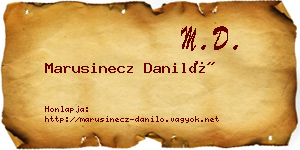 Marusinecz Daniló névjegykártya
